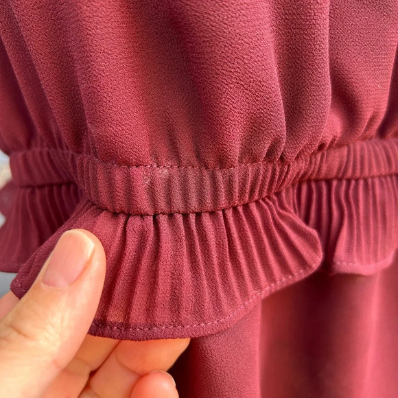 Marlee Bohemian  Ruffle Front Peplum Blouse, size Large - Picture 7 of 10